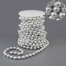 Бусы на елку 10мм арт.ФУ-7381 серебро