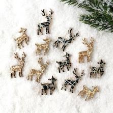 Декор дерево "Олень" светится в темноте 30*45мм арт.6249796