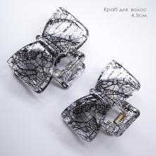 Краб для волос пластик 4,5см арт.ФУ-11708 прозр./черный