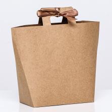 Коробка-пакет крафт 15*15*8см арт.9898512