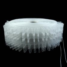 Тесьма шторная 60мм "гармошка" 2 нити арт.606-O органза