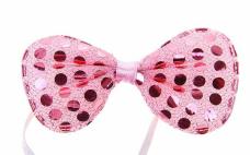 Бант карнавальный розовый с пайетками 5*11 арт.327887