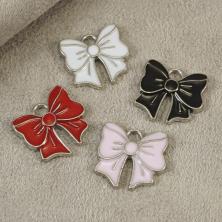 Подвеска "Бантик" 16*15мм арт.304-713 серебро/ассорти