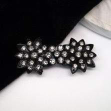 Застежка 60*27мм со стразами арт.M-8636 черный