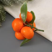 Веточка 11см "Мандарин" арт.SF-7522 оранжевый/зеленый