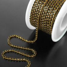 Тесьма-стразы  SS8 1 линия стекло 2,4мм арт.SF-2054