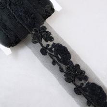 Тесьма на сетке 40мм арт.K-408 черный