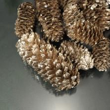 Набор шишек натуральных 3-7см арт.103358 золото хамелеон (40шт)