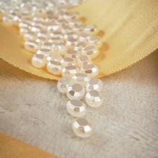 Бусины акрил 4*3,5мм "Жемчуг" арт.ИВ-337 молочный (30шт)