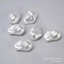 Бусины акрил "Жемчуг" 21*16мм 0арт.WDB-10  1-жемчужный (6шт)