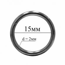 Кольцо металл 15*2,0мм арт.7702646 никель