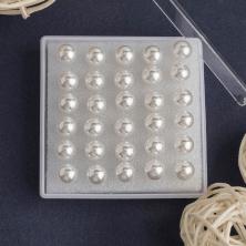 Серьги-гвоздики "Жемчуг" арт.4451003 белый