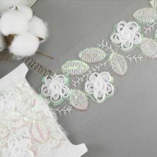 Тесьма на сетке 65мм арт.JL-41 с пайетками