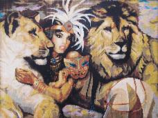 0062 "Львы" Набор для вышивания мулине 45*35см