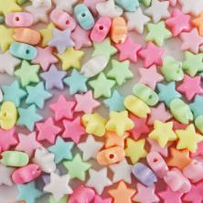 Бусины акрил "Звезда" 11*11*6мм арт.SF-7281 ассорти (50гр)