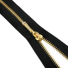 Молния металл Т.5 арт.ФУ-10750 золото 80см черный