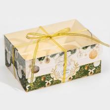 Коробка для капкейка 23*16*10см "С Новым годом!" арт.7813925