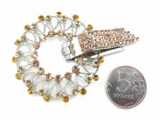 Застежка шубная со стразами арт.ФУ-2338