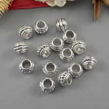 Бусины металл  8мм отв-е 4мм арт.ИВ-169 (15шт)