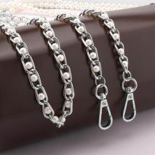 Цепочка для сумки  30*0,8см с жемчугом арт.7343988 серебро/белый