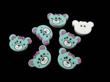 Пуговица дерево "Мишка" 16мм арт.C-510