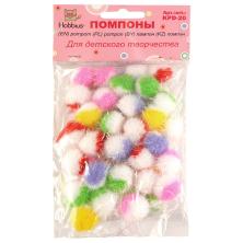 Помпоны с люрексом 20мм арт.KPD-20 ассорти (300шт)