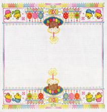 PANNA арт.PR/ПР-1588 "Салфетка для Пасхи" Набор для вышивания мулине 42*42см