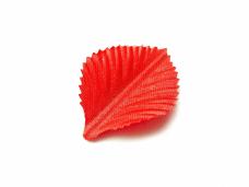 Листочек  текстиль 4*2,5см арт.ФУ-1444  красный
