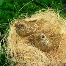 Птичка с блестками 5,5*3,5см арт.SF-7838 ассорти