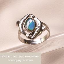Кольцо регулируемое "Микс" арт.ИВ-900/2 серебристый (меняет цвет при изменении температуры кожи)
