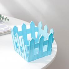 Кашпо "Заборчик" пластик 10,5*8,5*10,5см арт.3745350 микс