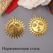 Подвеска "Солнце" 32*34мм арт.ИВ-402 золото (нержавеющая сталь)