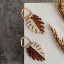 Серьги дерево 