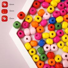 Бусины дерево  6мм арт.25-240 ассорти