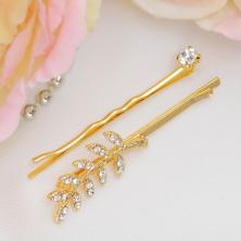 Набор невидимок для волос 6,0см арт.2788673 золото (2шт)