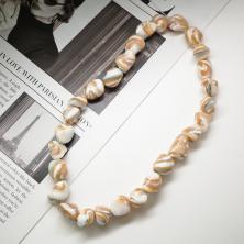 Бусины из ракушки 12-16мм 38см ФУ-12081 (28б.)