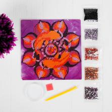 Картина стразами "Мандала. Рыбки" 20*20см арт.4024836 частичная выкладка