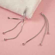 Заготовка для серег из нержавеющей стали "Цепочка" 60мм арт.ИВ-627 никель