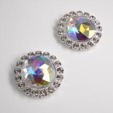 Серединка ювелирная металл 20мм арт.1900-014705 серебро/Crystal AB