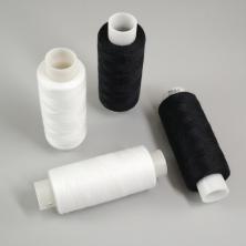 Нить 35ЛЛ 0101 черный/белый (4шт)