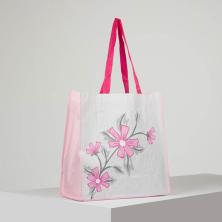 Сумка текстиль "Хозяйственная" 40*17*40см арт.4611353 розовый