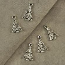 Подвеска "Елочка" 24*14мм арт.3555443 серебро