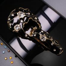 Застежка шубная со стразами арт.296