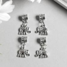 Шармик "Индийский слон" 7*23мм d-4мм арт.7822741 серебро