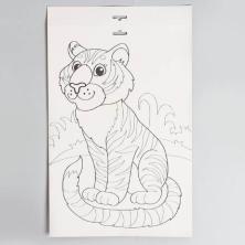 Аппликация пайетками "Тигр" с клеевым слоем 30*45см арт.1298359