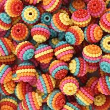 Бусины акрил 10мм арт.317-1 ассорти (50гр)