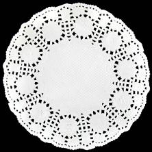 Салфетка ажурная круглая d-10см белый