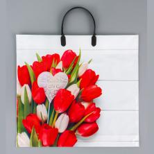 Пакет п/э с пластиковой ручкой 35*38см "С любовью" 90мкм арт.10962317