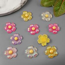 Кабошон "Цветочек" 25*25мм арт.9300824 ассорти