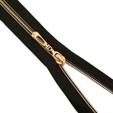 Молния спираль Т.7  80см черный/св.золото